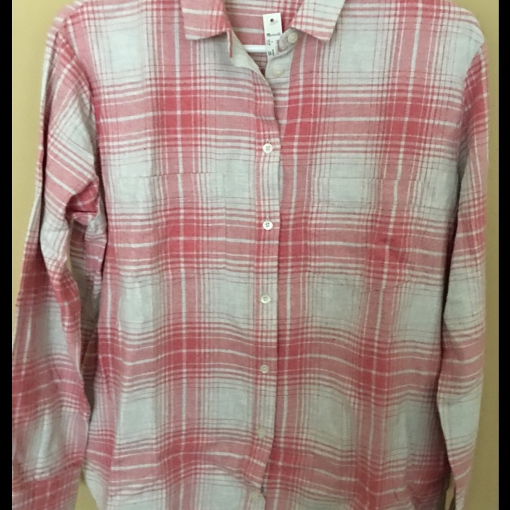 Flannel Sunday Shirt in pink plaid